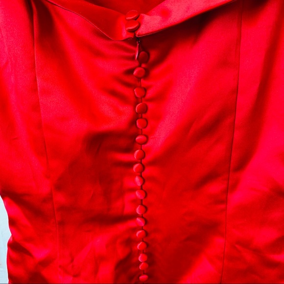 VERA WANG A-LINE RED DRESS SIZE 8 - Picture 8 of 8